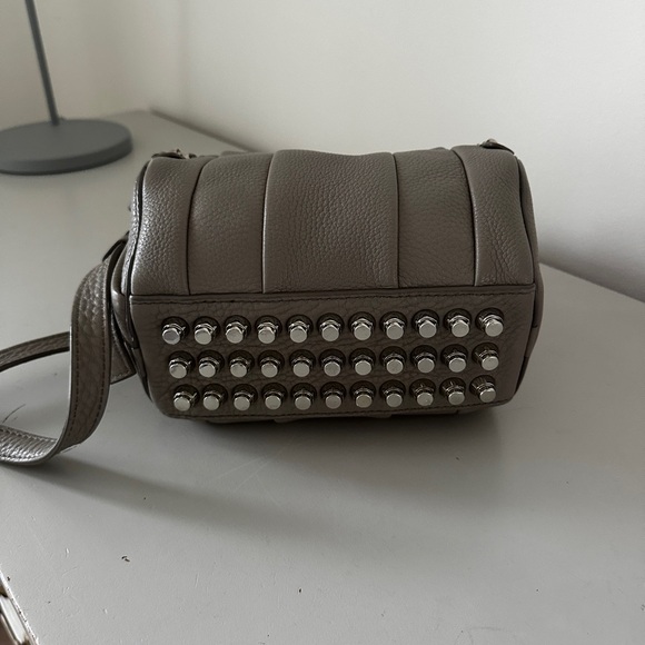Alexander Wang studded leather handel bag in grey - Picture 3 of 3